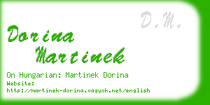 dorina martinek business card